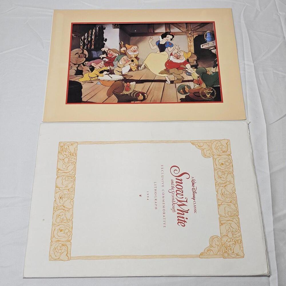 Vintage Snow White and the Seven Dwarfs - 1994 Lithograph Print - Walt Disney - Picture 2 of 9
